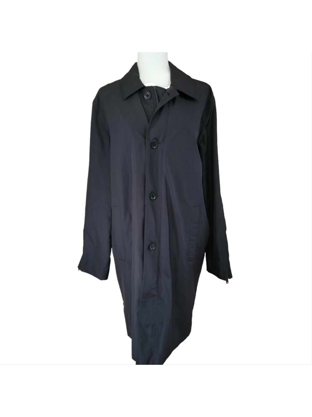 Mens / Unisex Banana Republic Black Car Coat Classic Design Size Medium EUC/NWOT